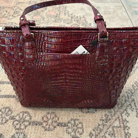 NWT Brahmin Medium Asher Tote in Sangria Melbourne - Picture 10 of 14